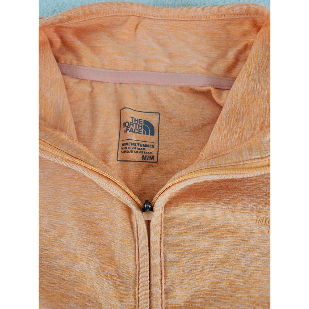 Women's North Face Long Sleeve Peach 1/4 Zip Pullover Size Medium - Picture 3 of 9